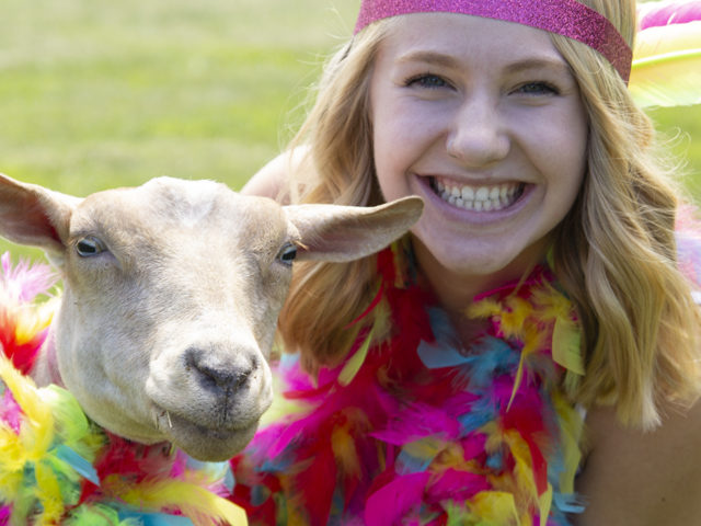 Girl and Goat